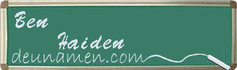 Ben Haiden Visitenkarte